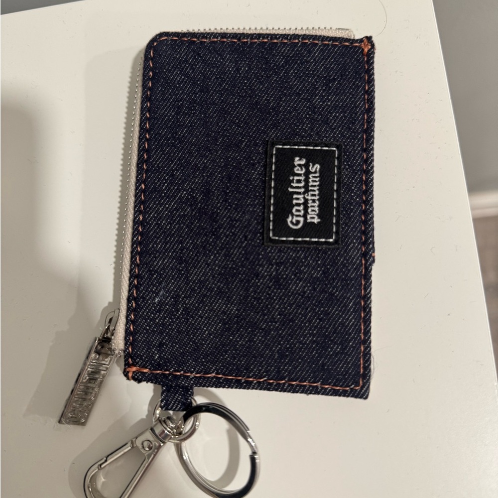 Jean Paul Gaultier Navy Denim Keychain Pouch